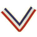 NECK RIBBON RED/ WHITE/BLUE GOLD EDGES
