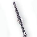 OBOE PIN ENAMELED SILVER
