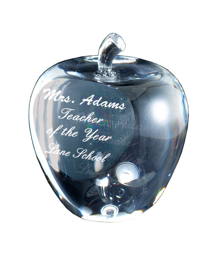 OPTICAL APPLE CRYSTAL AWARD
