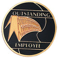 OUTSTANDING EMPLOYEE, 2 INCH ETCHED ENAMELED