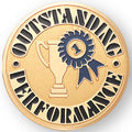 OUTSTANDING PERFORMANCE, 2 INCH ETCHED ENAMELED