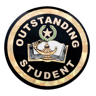 2 Inch in Diameter Round Outstanding Student Insert with Mylar Detailing