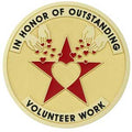 2 Inch in Diameter Round Volunteer Work Insert with Mylar Detailing