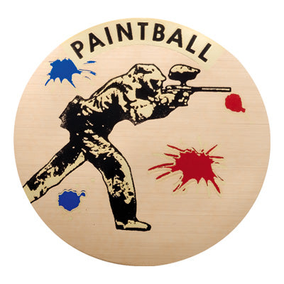 2 Inch in Diameter Round Paintball Work Insert with Mylar Detailing