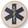 7/8-Inch in Diameter Round Metal Paramedic Medallion Insert with Enameled Finish
