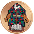2 Inch in Diameter Round Metal Litho-Print Religious Medallion Insert