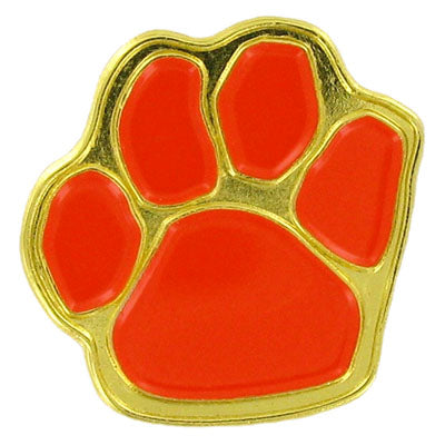 PAW PRINT PIN, ORANGE
