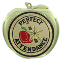 2-1/2 Inch Perfect Attendance Themed Apple Medal in Gold