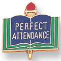 PERFECT ATTENDANCE PIN ENAMEL