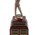 PERPETUAL MALE GOLF TROPHY DOUBLE ROSEWOOD BASE, 24 NAME PLATES