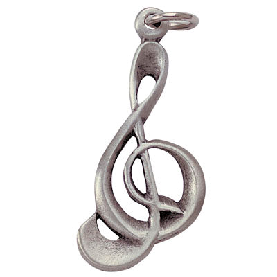 PEWTER G-CLEF MUSIC KEY CHAIN