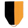 PIN BACK RIBBON BLACK & GOLD