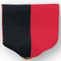 PIN BACK RIBBON,BLACK & RED