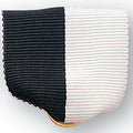 PIN BACK RIBBON,BLACK & WHITE