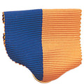 PIN BACK RIBBON, BLUE AND GOLD