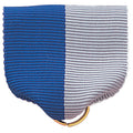 PIN BACK RIBBON, BLUE AND GRAY