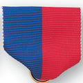 PIN BACK RIBBON, BLUE & RED