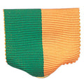 PIN BACK RIBBON, GREEN AND GOLD