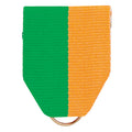 PIN BACK RIBBON GREEN & GOLD