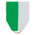 PIN BACK RIBBON GREEN & WHITE