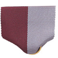 PIN BACK RIBBON, MAROON AND GRAY