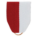 PIN BACK RIBBON MAROON & WHITE