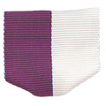 PIN BACK RIBBON, PURPLE AND WHITE