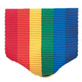 PIN BACK RAINBOW RIBBON, GOLD RING