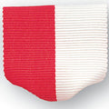 PIN BACK RIBBON, RED AND WHITE
