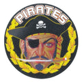 2 Inch in Diameter Round 'Pirates' Themed Sports Insert in Gold with Mylar Detailing