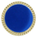 PLAIN BROOCH, BLUE INSERT DISC