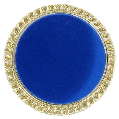PLAIN BROOCH, BLUE INSERT DISC