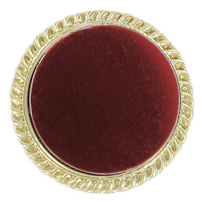 PLAIN BROOCH, RED INSERT DISC