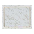 10-1/2 X 13 INCH WHITE PLAQUE HOLDS 8-1/2 X 11 CERTIFICATE, SILVER RAISED BORDER