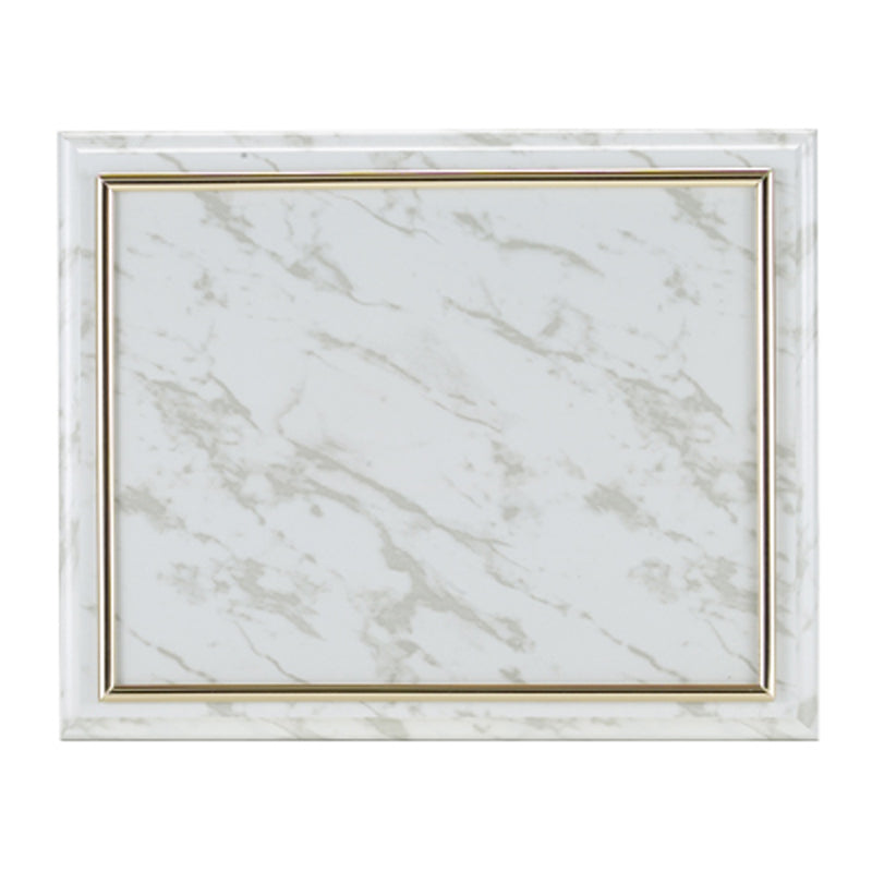 10-1/2 X 13 INCH WHITE PLAQUE HOLDS 8-1/2 X 11 CERTIFICATE, SILVER RAISED BORDER