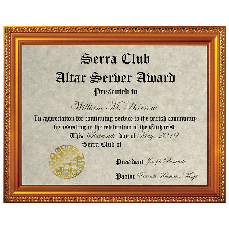 PLASTIC VICTORIAN FINISH CERTIFICATE FRAME-HOLDS 8-1/2 x 11 INCH CERTI ...