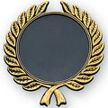 PLASTIC WREATH GOLD/ BLACK HOLDS 2 INCH INSERT