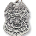 POLICE OFFICER PEWTER KEY CHAIN