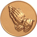 PRAYING HANDS, 2 INCH STAMPED INSERT