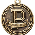 Metal 2-Inch in Diameter Round Principal's Award Medal with Customizable Back in Multiple Colours
