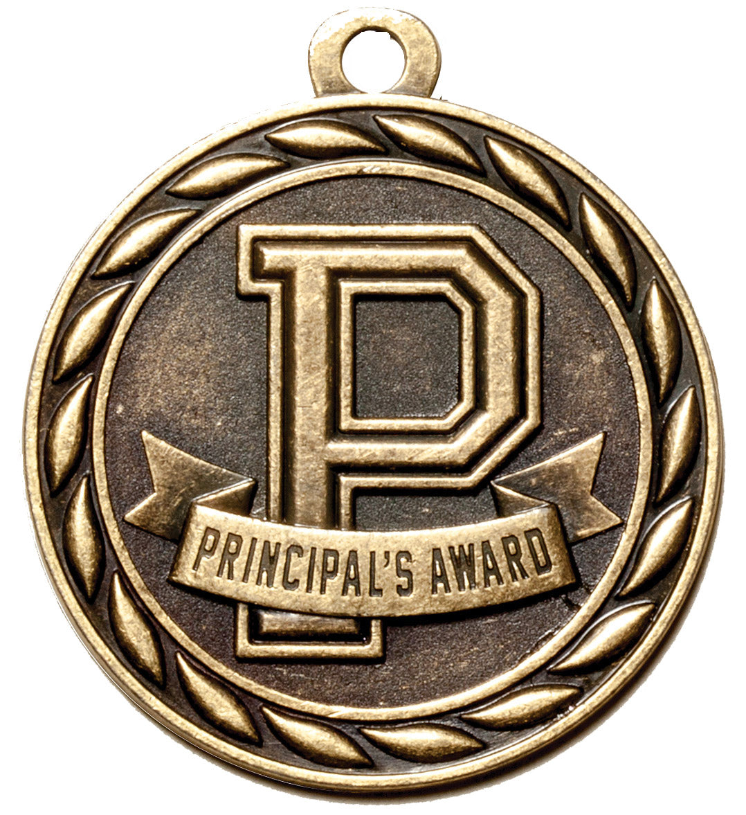 Metal 2-Inch in Diameter Round Principal's Award Medal with Customizable Back in Multiple Colours