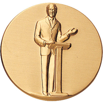 PUBLIC SPEAKER MODERN, 2 INCH STAMPED INSERT