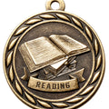 Metal 2-Inch in Diameter Round Reading Medal with Customizable Back in Multiple Colours