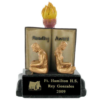 READING AWARD SCHOLASTIC TROPHY, 5-1/2 INCH