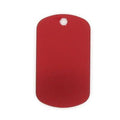 RED ALUMINUM DOG TAG