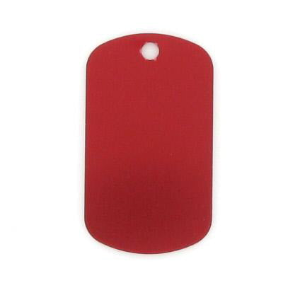 RED ALUMINUM DOG TAG