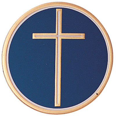 2 Inch in Diameter Round Metal Litho-Print Religious Themed Medallion Insert