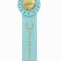 LIGHT BLUE RIBBON, ROSETTE HONORABLE MENTION, 2 INCH MYLAR