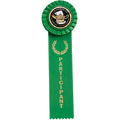 GREEN RIBBON, ROSETTE PARTICIPANT, 2 INCH MYLAR