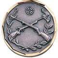 1-1/4 Inch Die-Struck Marksmanship Medal in Gold, Silver, or Bronze